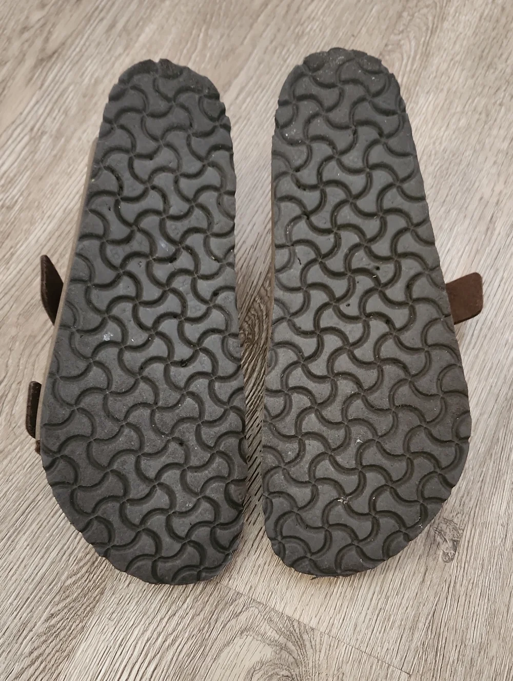 Birkenstock Arizona Two-Buckle Slide Sandals with Copper Buckles - Men's Size 44
